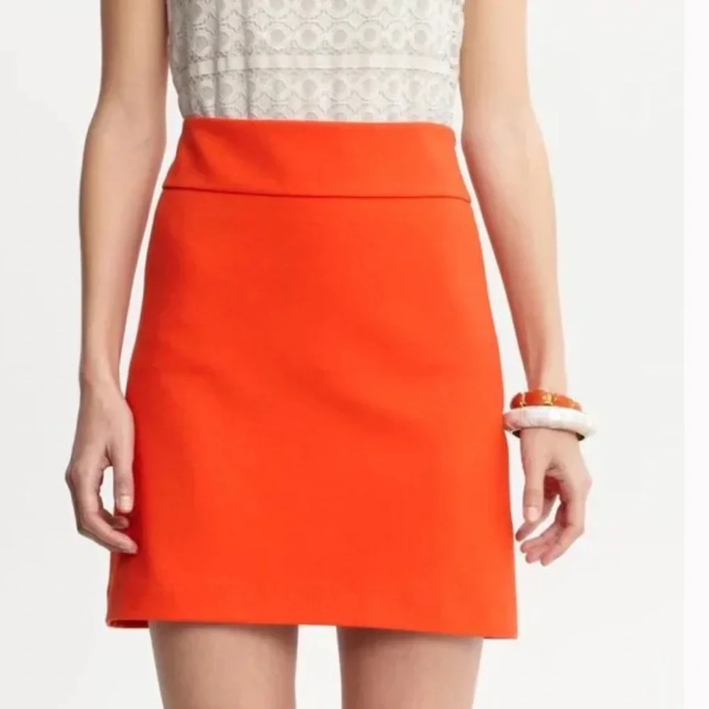 J. Crew Orange Women's Cotton A-line Mini Skirt - 2